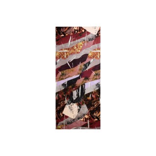 Pashmina Desigual de mujer bordeaux estampada vista frontal