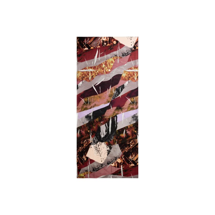 Pashmina Desigual de mujer bordeaux estampada vista frontal