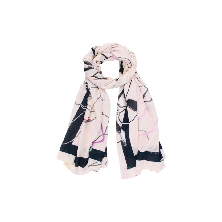 Pashmina Desigual blanca para mujer FOU_LYRA 26WAWA12 vista frontal