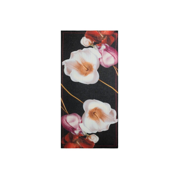 Pashmina de mujer Desigual negra con flores vista frontal modelo 26WAWA17