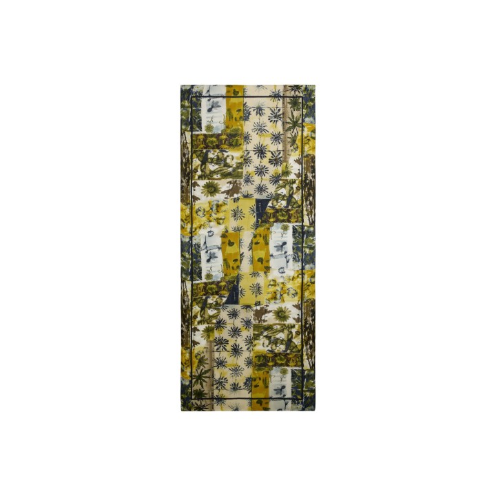 Desigual pashmina de mujer verde FOU_BLOSSIRA 26WAWA27 vista frontal