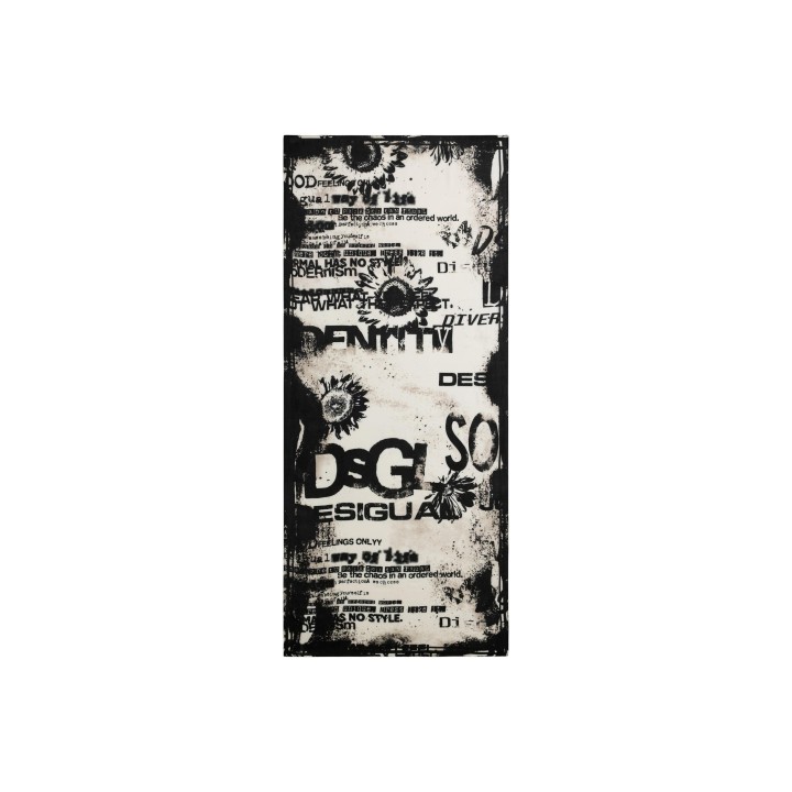 Pashmina blanca Desigual para mujer FOU_LETTERING 26WAWA40 vista frontal