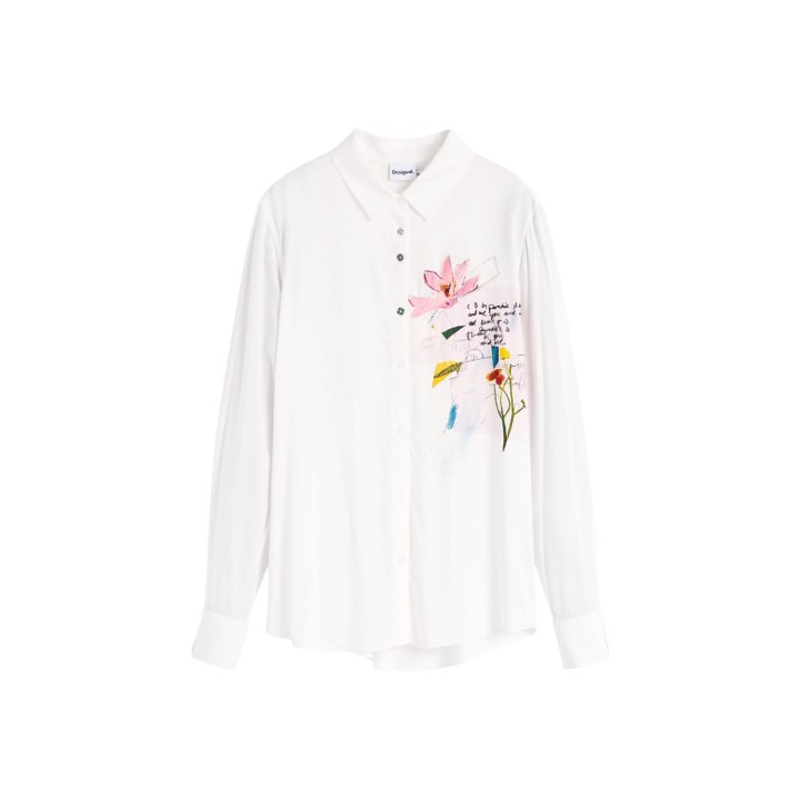 Desigual camisa blanca de mujer CAM_TAMESIS 26WWCW12 vista frontal