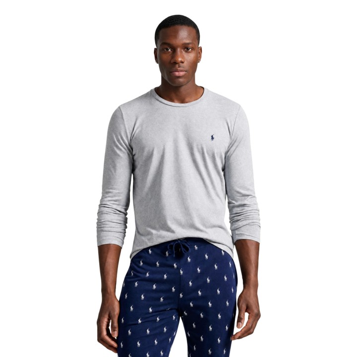 Ralph Lauren camiseta interior masculina gris de manga larga vista frontal