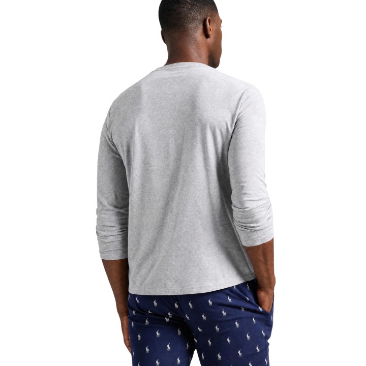 Ralph Lauren camiseta interior masculina gris de manga larga vista posterior