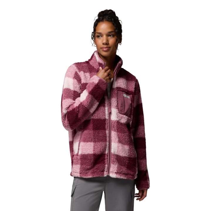 Sudadera Columbia de mujer West Bend Print rosa antiguo de forro polar vista tres cuartos