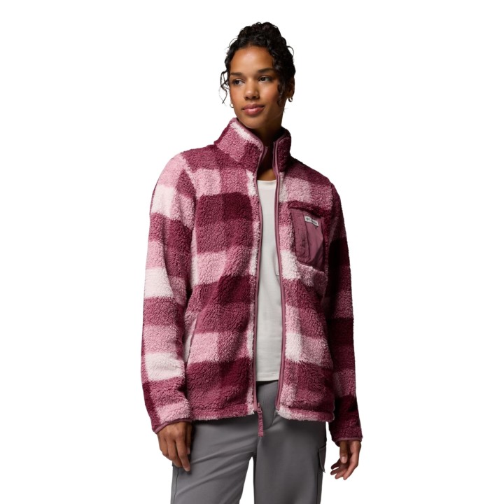 Sudadera Columbia de mujer West Bend Print rosa antiguo de forro polar vista frontal
