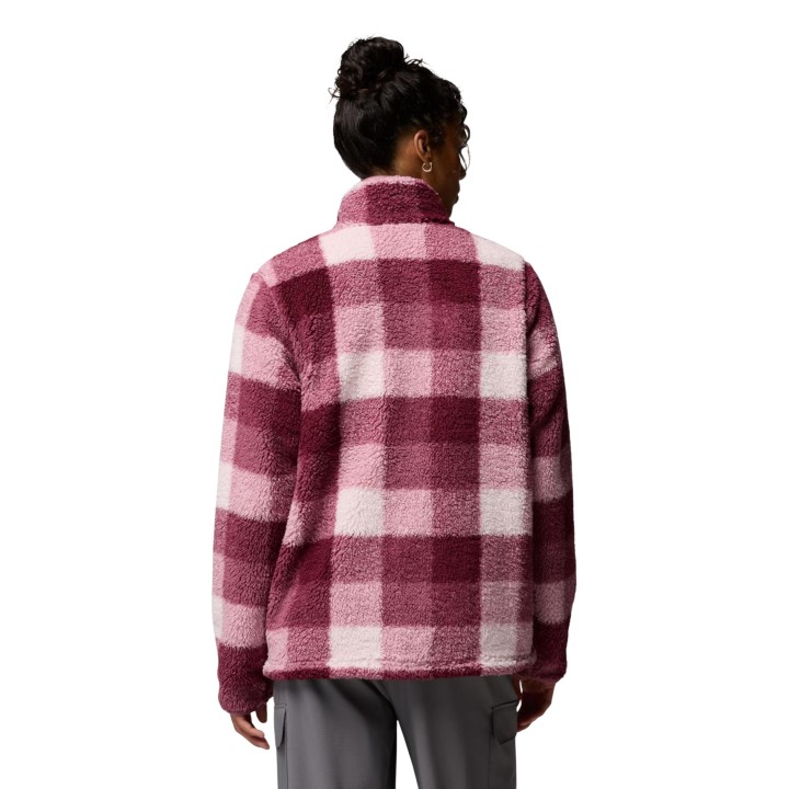 Sudadera Columbia de mujer West Bend Print rosa antiguo de forro polar vista posterior