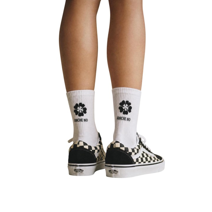 I am calcetines blancos de algodón para mujer ANCHE NO vista posterior