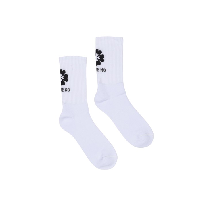 I am par de calcetines blancos de algodón para mujer ANCHE NO vista tres cuartos