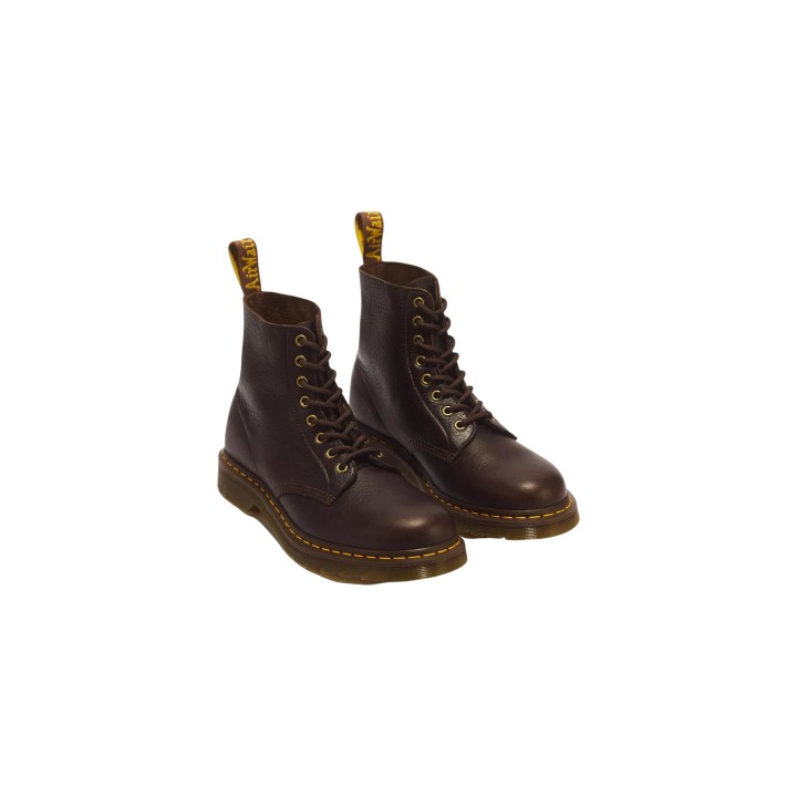Dr. Martens 1460 Pascal Ambassador botines de hombre marrón de cuero vista tres cuartos