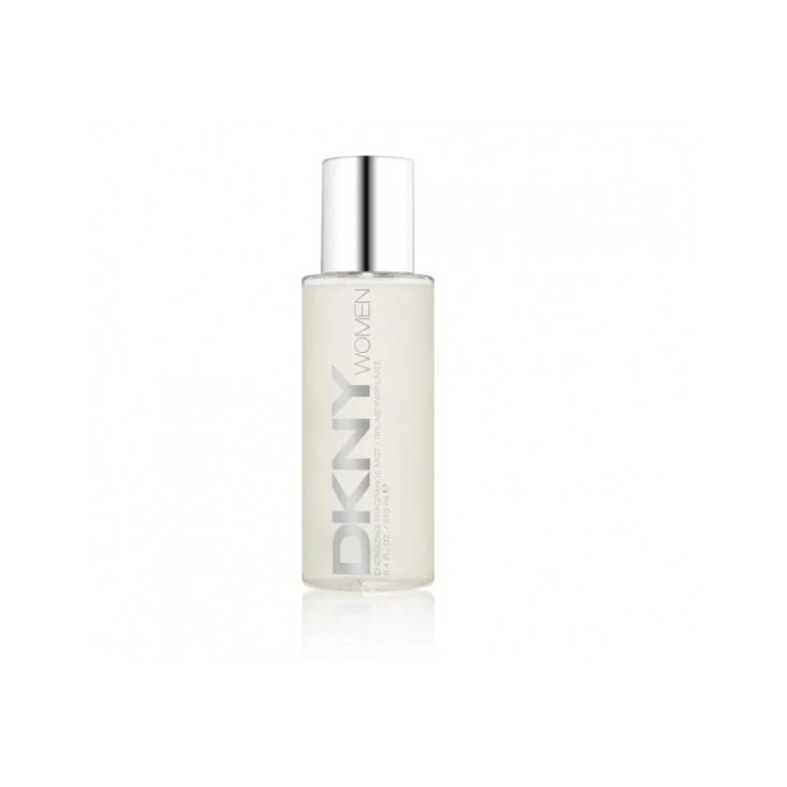 Body mist transparente Dona Karan para mujer vista frontal del envase