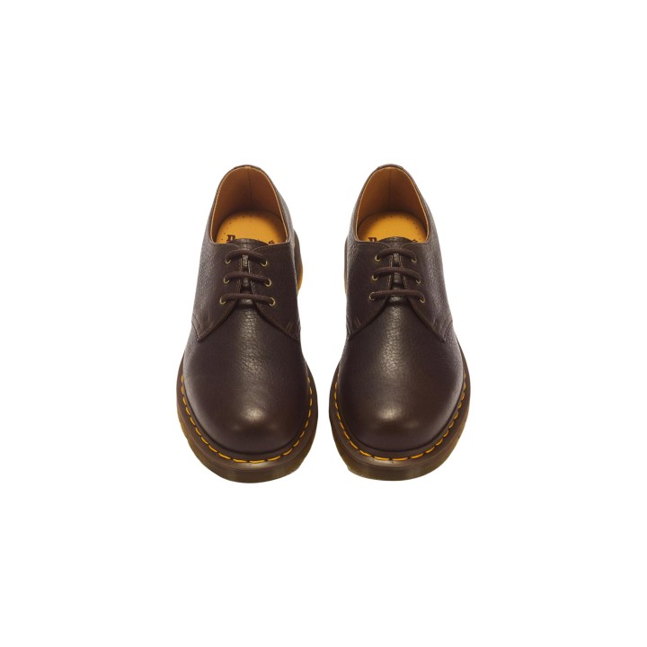 Dr. Martens botines de hombre 1461 Ambassador marrones de piel vista frontal