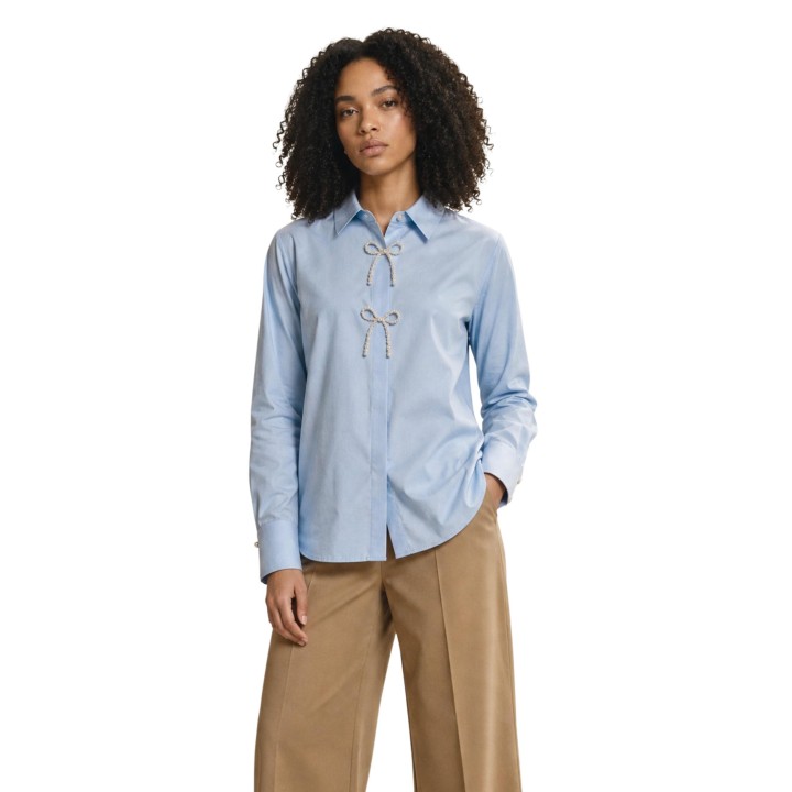 Only camisa de mujer azul claro ONLALLEGRA 15376883 vista frontal