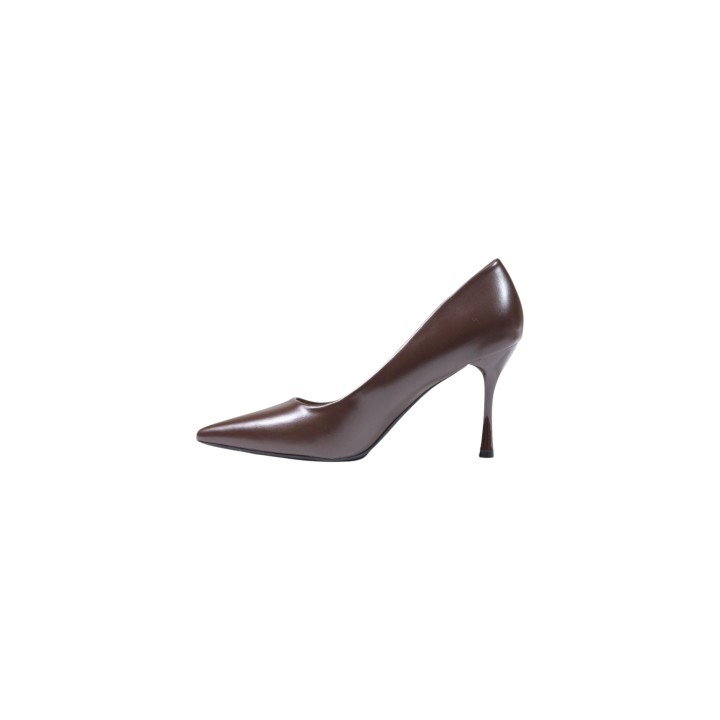 I am zapatos de tacón de mujer marrones modelo 0L827-6 vista lateral