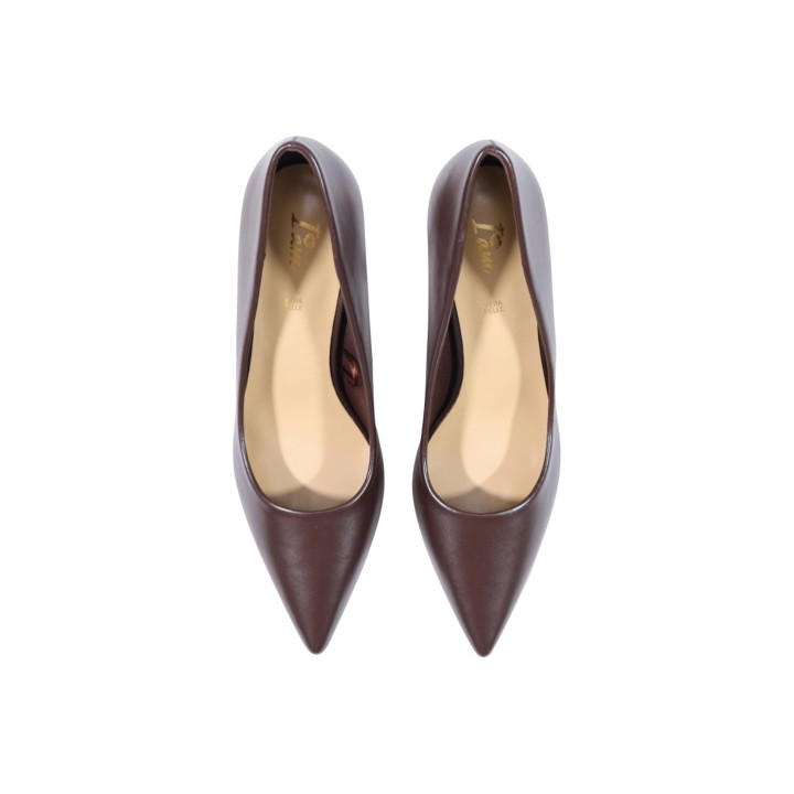 I am zapatos de tacón de mujer marrones modelo 0L827-6 vista de detalle
