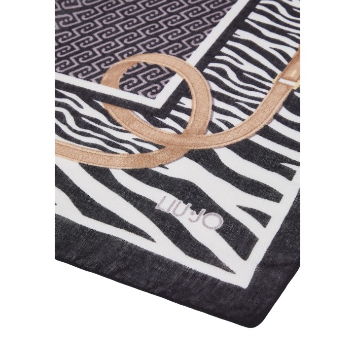 Detalle de pashmina negra Liu-Jo de mujer 2F6063 T2745