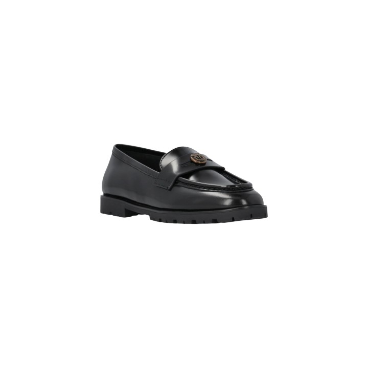 Pinko NORA 07 SD0657P001 mocasín de mujer negro vista tres cuartos