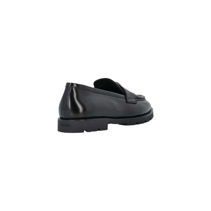 Pinko NORA 07 SD0657P001 mocasín de mujer negro vista posterior