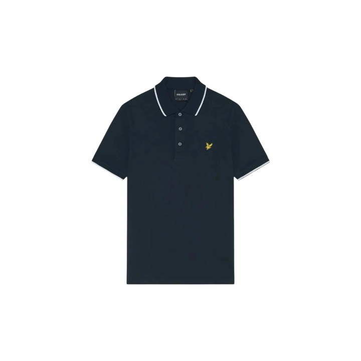 Polo de hombre Lyle & Scott SP1524VOG azul marino vista frontal de la prenda