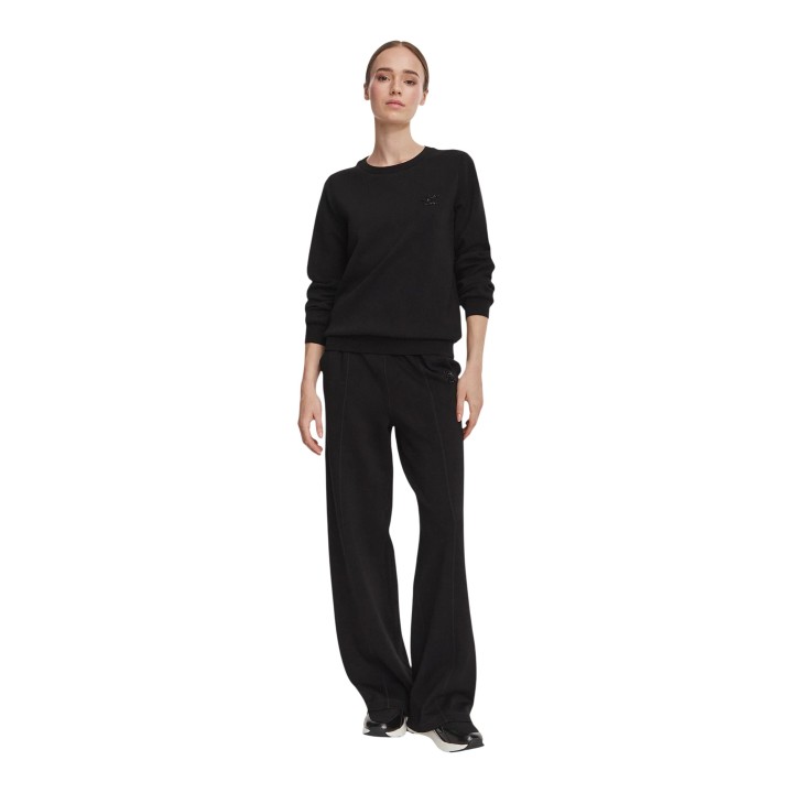 Liu-Jo sudadera de mujer negra de felpa TF6206 J3958 vista tres cuartos