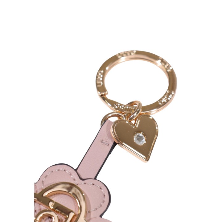 Detalle frontal del llavero rosa Liu-Jo Fourleaf Key Ring AF6068 E1065
