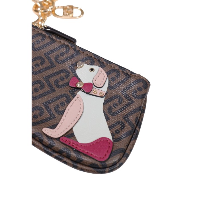 Detalle frontal del llavero marrón Liu-Jo para mujer