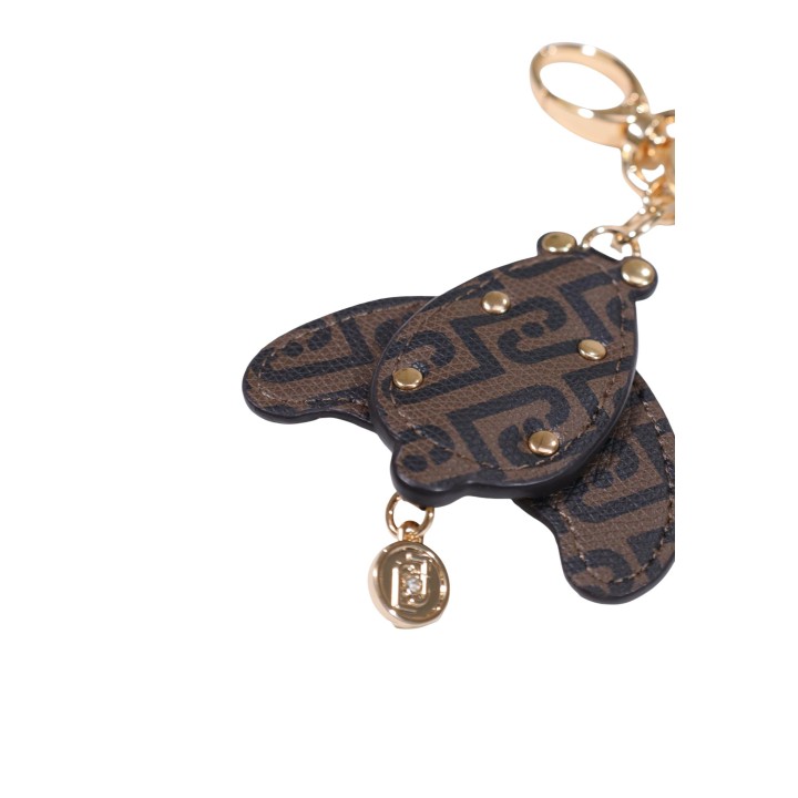 Detalle posterior del llavero Liu-Jo de mujer marrón BEE KEY RING AF6074 E1137