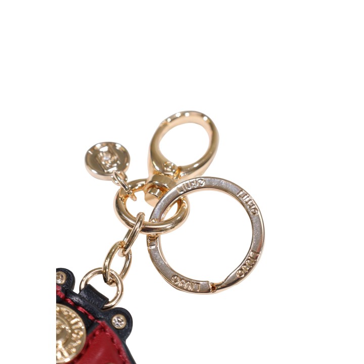 Liu-Jo llavero de mujer rojo de piel detalle del aro y herrajes AF6078 E1065