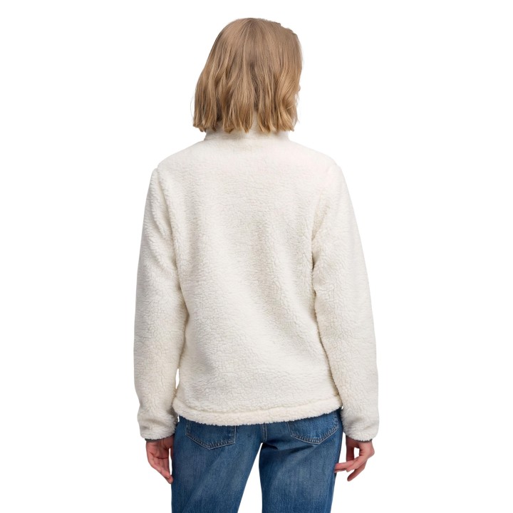 Superdry sudadera de forro polar blanca para mujer vista posterior