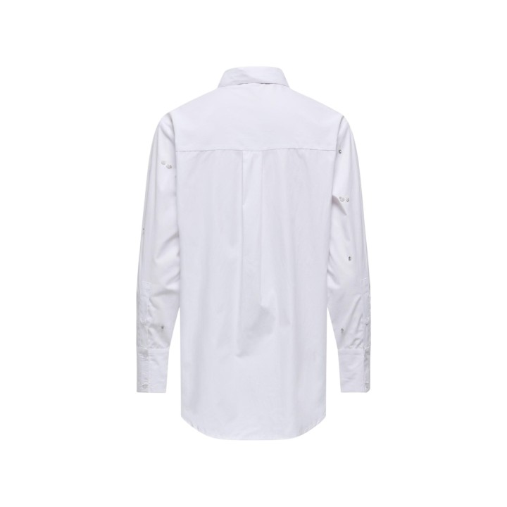 Only camisa de mujer blanca bordada referencia 15378307 vista posterior