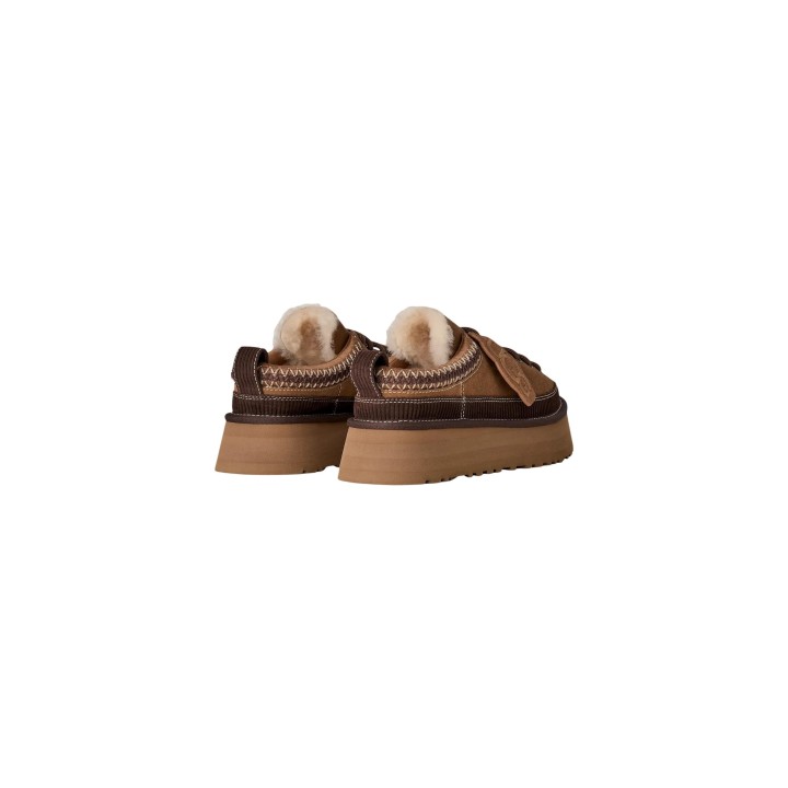 UGG Heritage Lace-Up Slipper 1180361 para mujer en ante marrón vista posterior