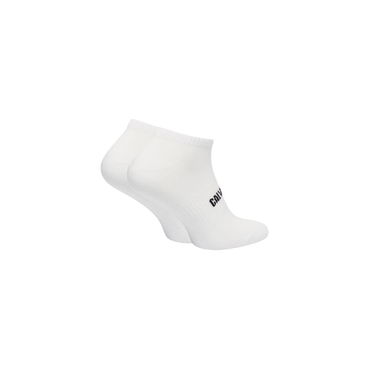 Calvin Klein Jeans calcetines cortos de hombre blancos vista posterior