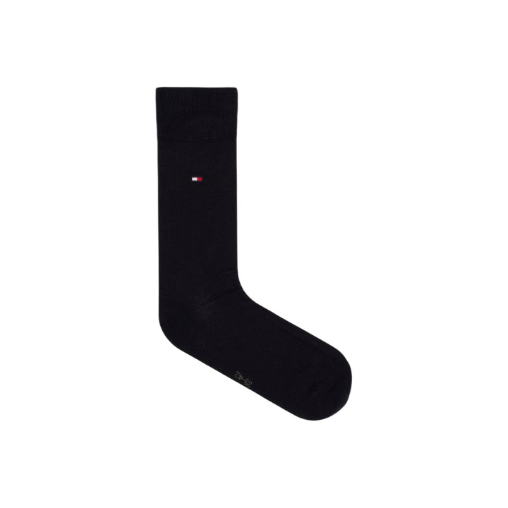 Tommy Hilfiger Jeans calcetín negro de hombre liso vista tres cuartos