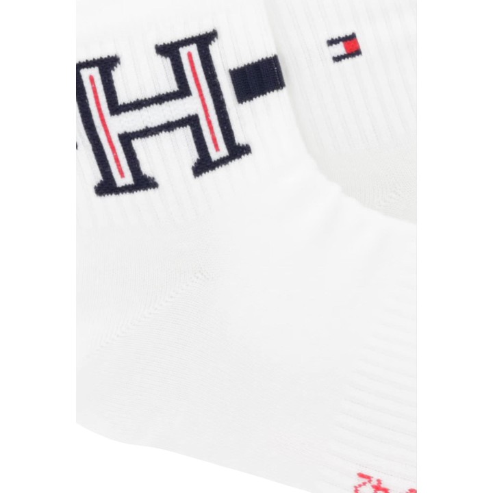 Detalle de calcetín corto deportivo Tommy Hilfiger Jeans blanco para hombre