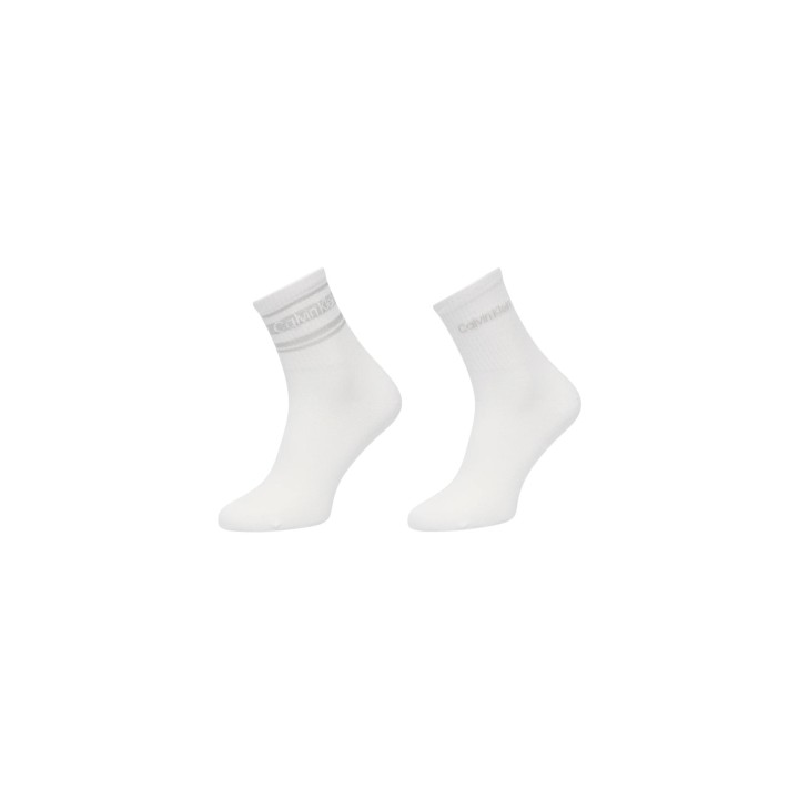 Calvin Klein Jeans calcetines cortos de mujer blancos vista lateral