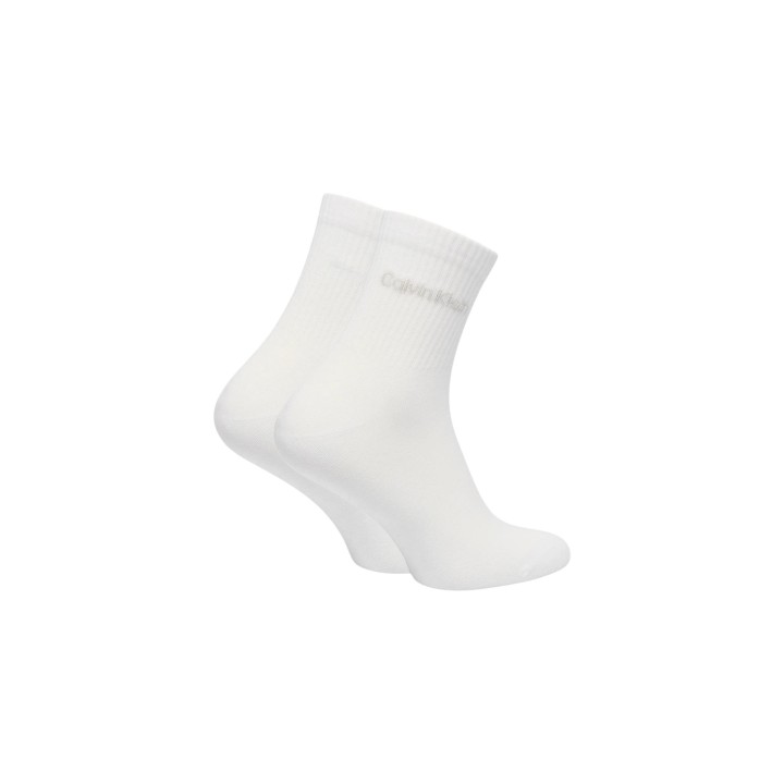 Calvin Klein Jeans calcetines cortos de mujer blancos vista de tres cuartos