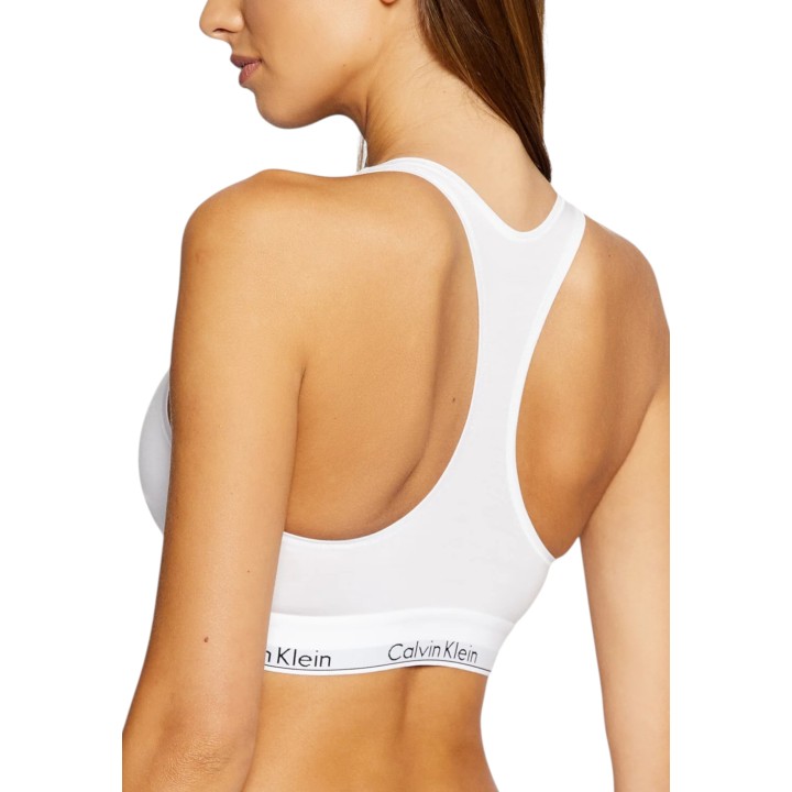 Sujetador Calvin Klein Underwear F3785E de mujer blanco vista posterior