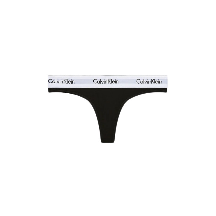 Tanga Calvin Klein Underwear para mujer negra F3786E vista frontal