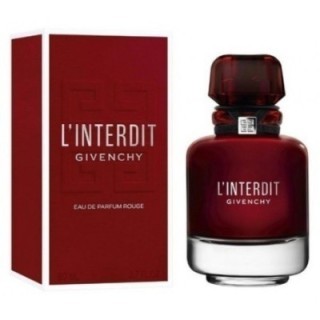 Perfume Givenchy L Interdit Rouge eau de parfum para mujer frasco rojo vista frontal
