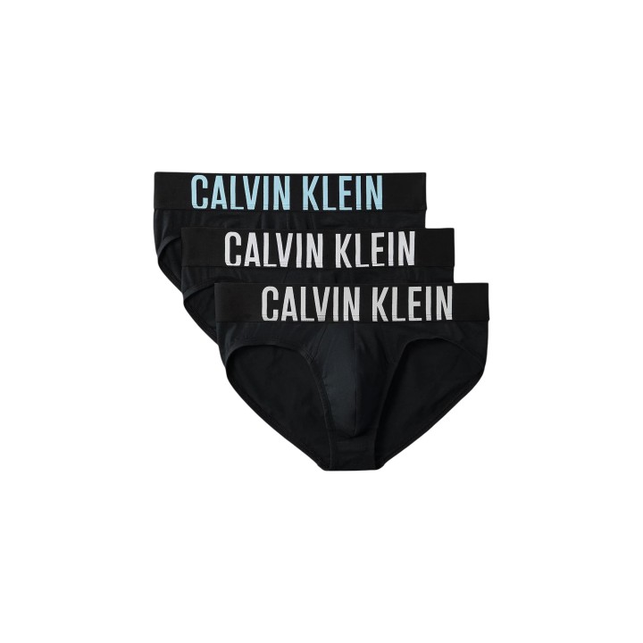Calvin Klein Underwear slips de hombre 3 unidades negro y gris vista frontal
