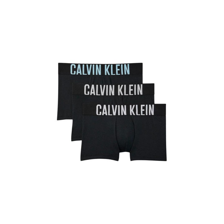 Calvin Klein Underwear bóxer de hombre Trunk 3PK en negro y gris pack de tres