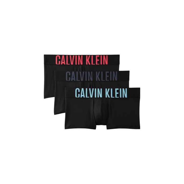 Pack de 3 bóxers Calvin Klein Underwear para hombre en negro y azul vista frontal