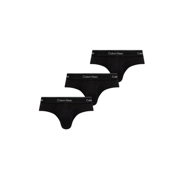 Pack de 3 slips negros para hombre Calvin Klein Underwear LV00NB4388 vista frontal
