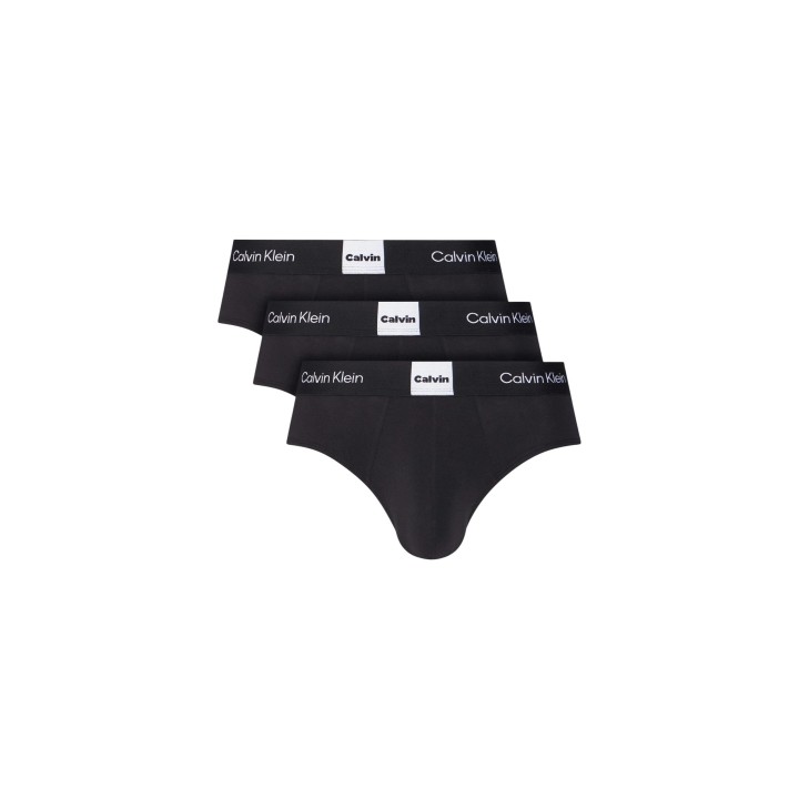 Calvin Klein Underwear slip negro de hombre Hip Brief 3PK vista frontal