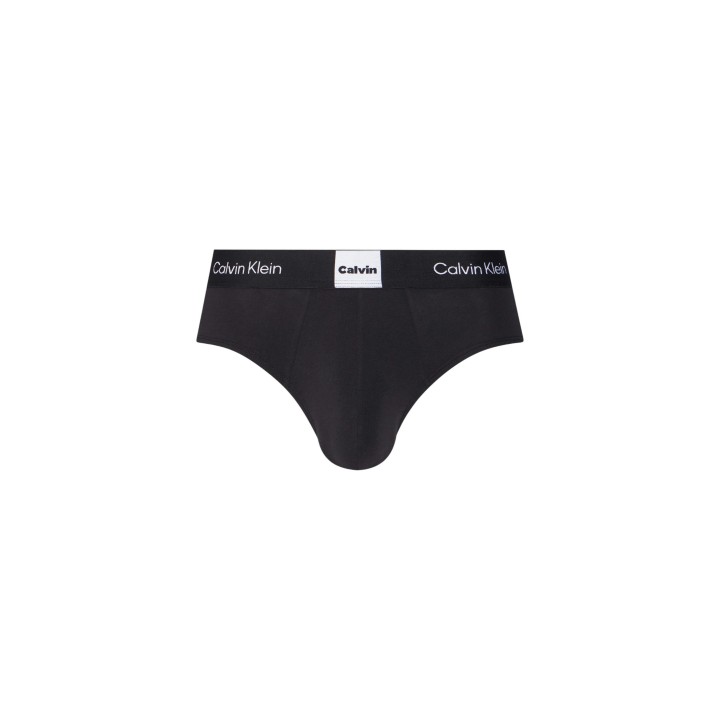 Calvin Klein Underwear slip negro de hombre Hip Brief 3PK vista frontal