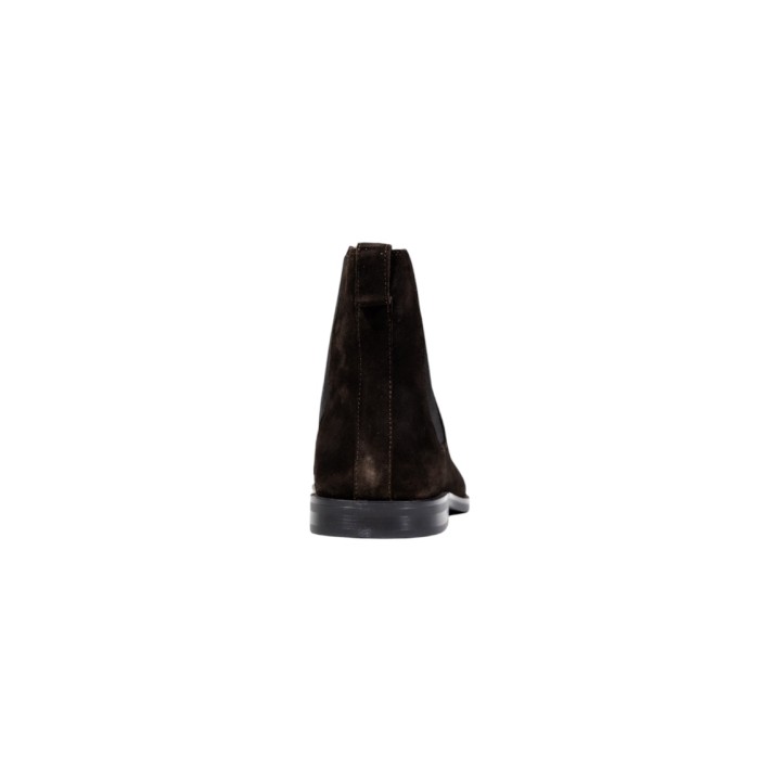 Bota chelsea de hombre Calvin Klein Ess Rubber marrón oscuro vista posterior