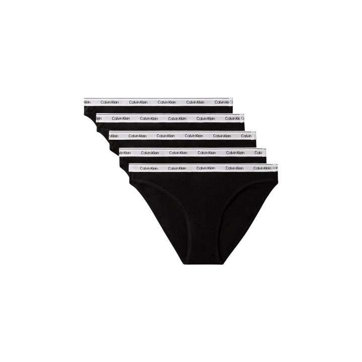 Calvin Klein Underwear bikini negro para mujer pack de 5 vista frontal