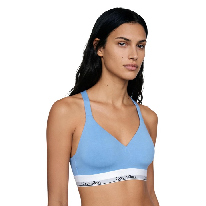 Calvin Klein Underwear sujetador de mujer azul Lift Bralette LV00QF8500 vista de tres cuartos