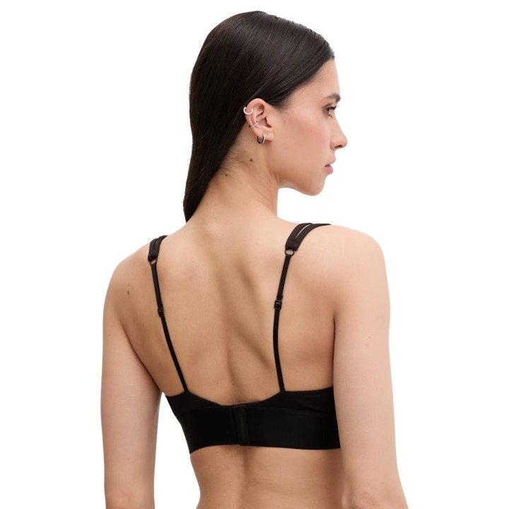 Sujetador bralette negro de mujer Calvin Klein Underwear vista posterior